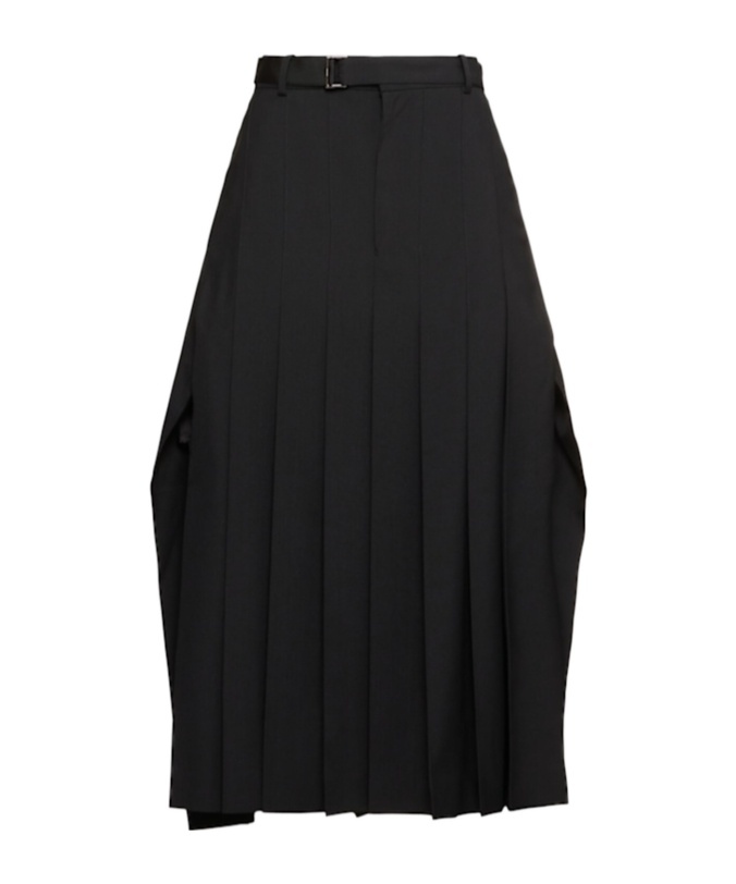 Sacai Pleated Skirts In Black