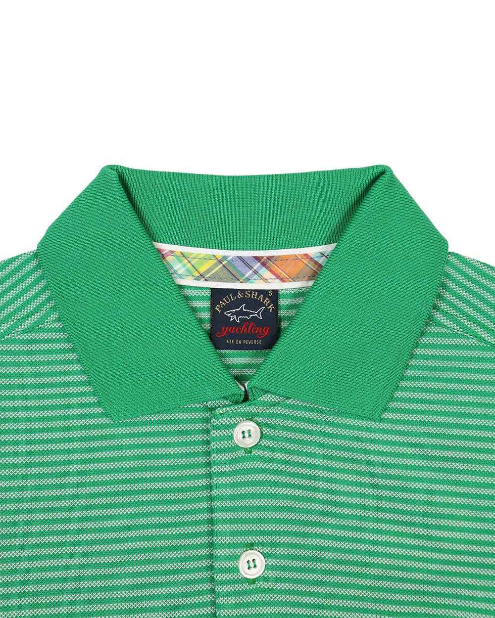 Paul & Shark Logo Embroidered Polo Shirt In Green