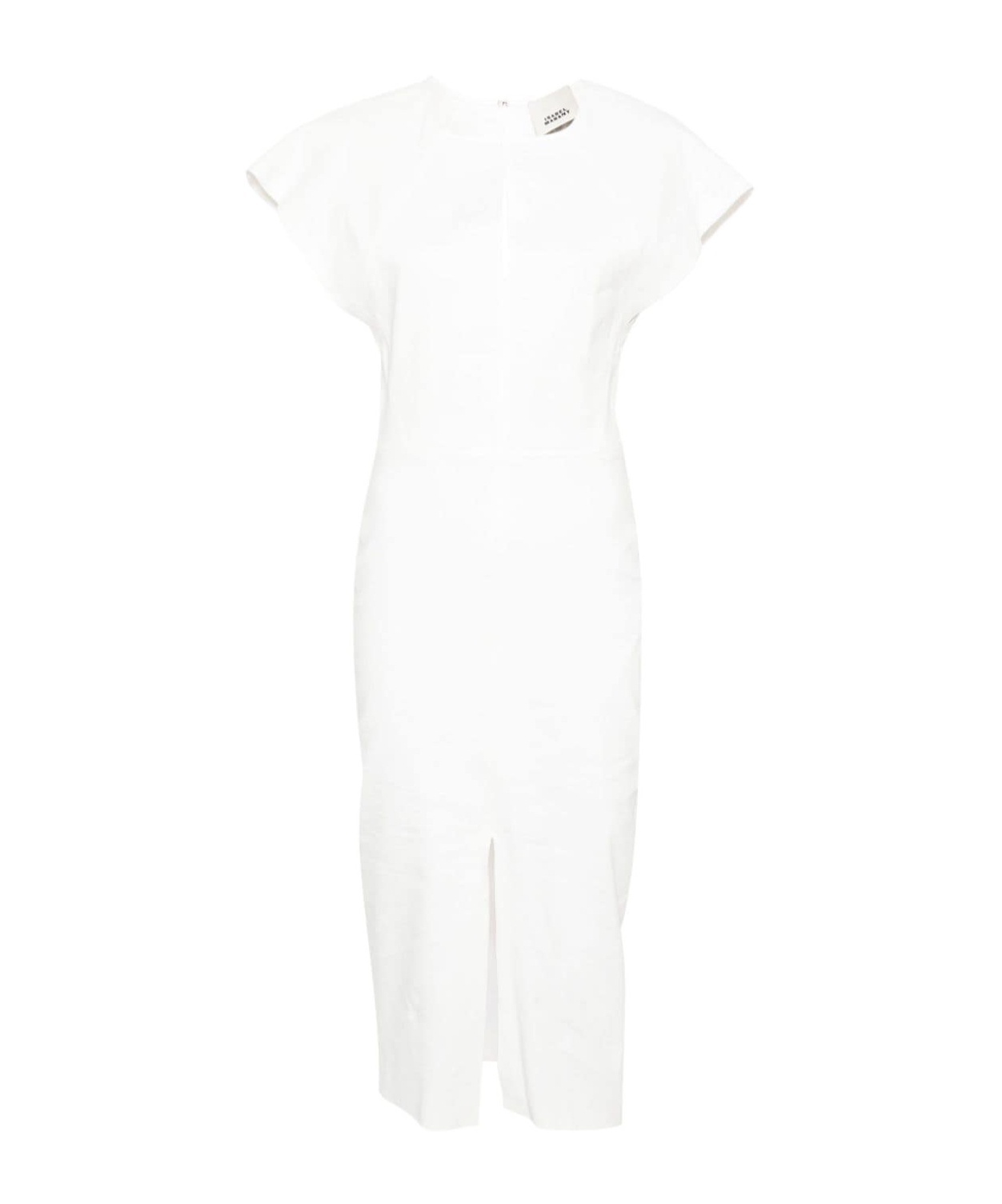 Isabel Marant Nadela Asymmetric Gathered Cotton-jersey Maxi Dress In White