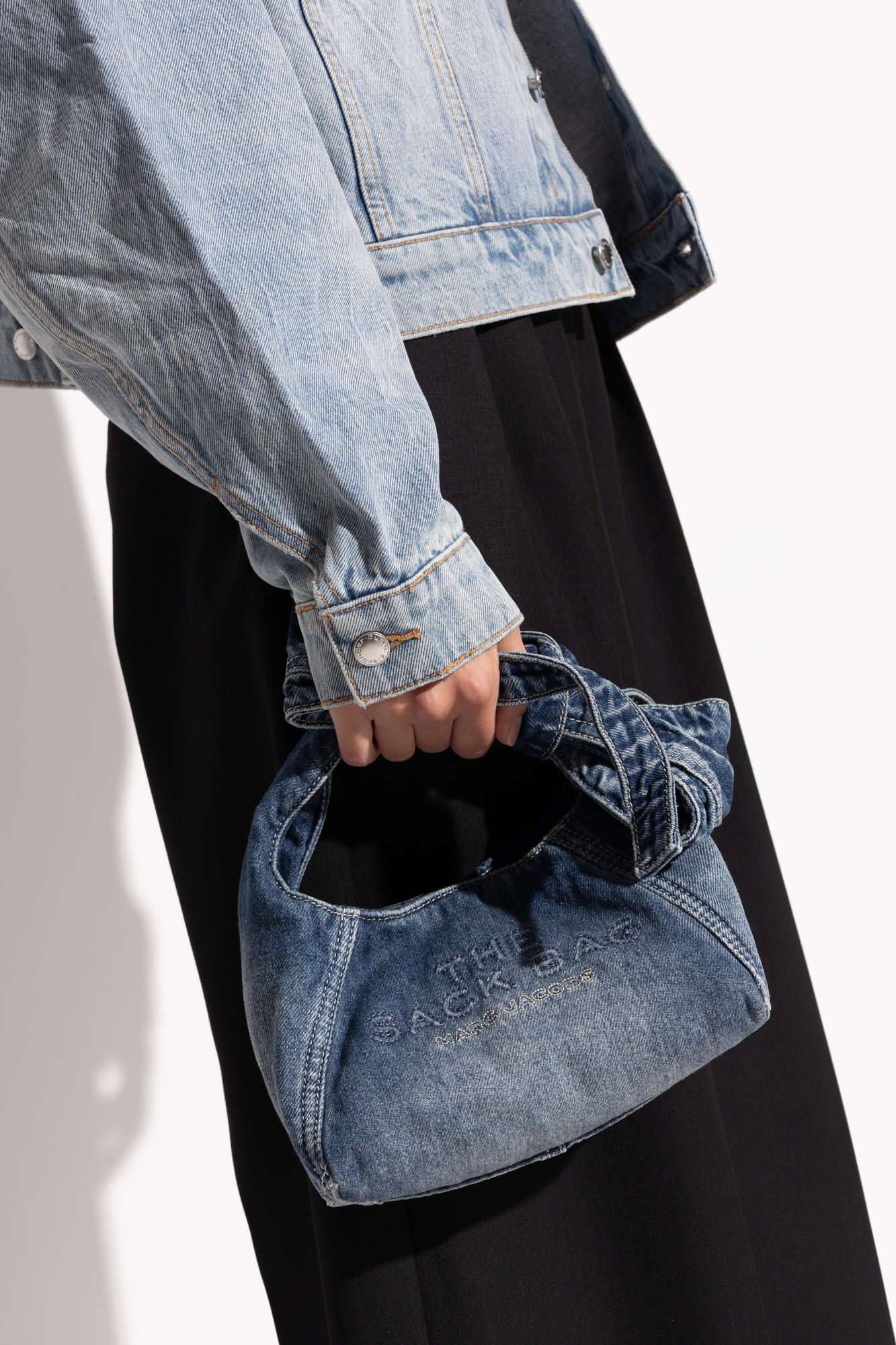 Marc Jacobs The Bow Denim Mini Sack Bag