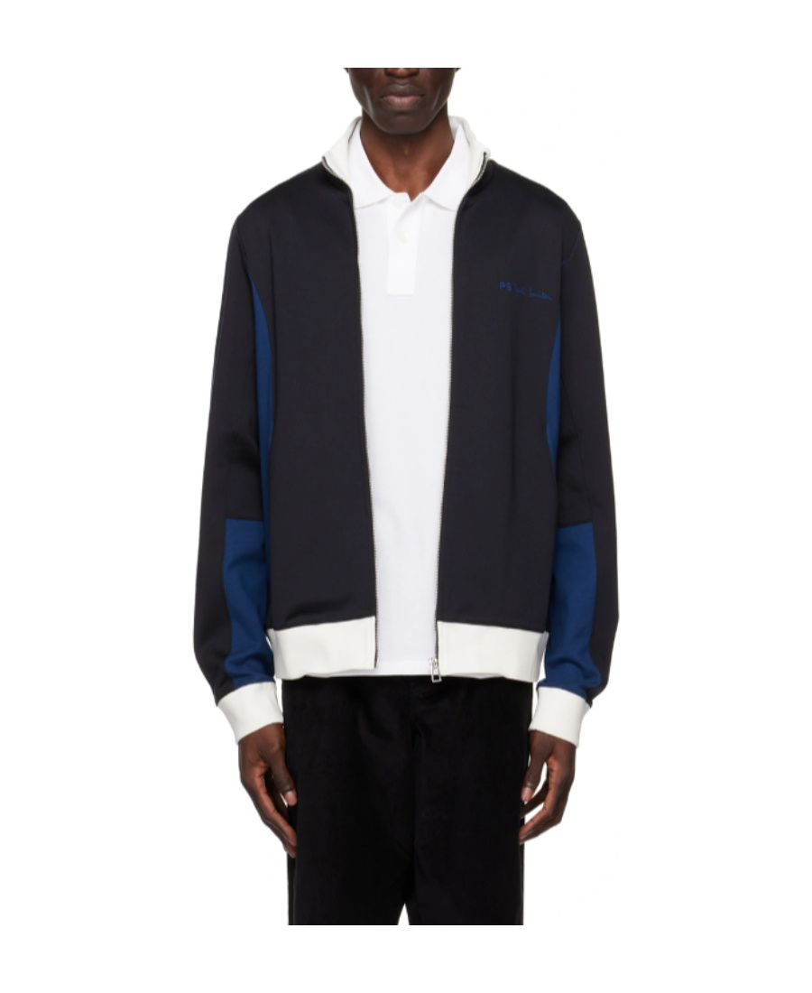 Ps By Paul Smith Black Paneled Sweatshirt In Black