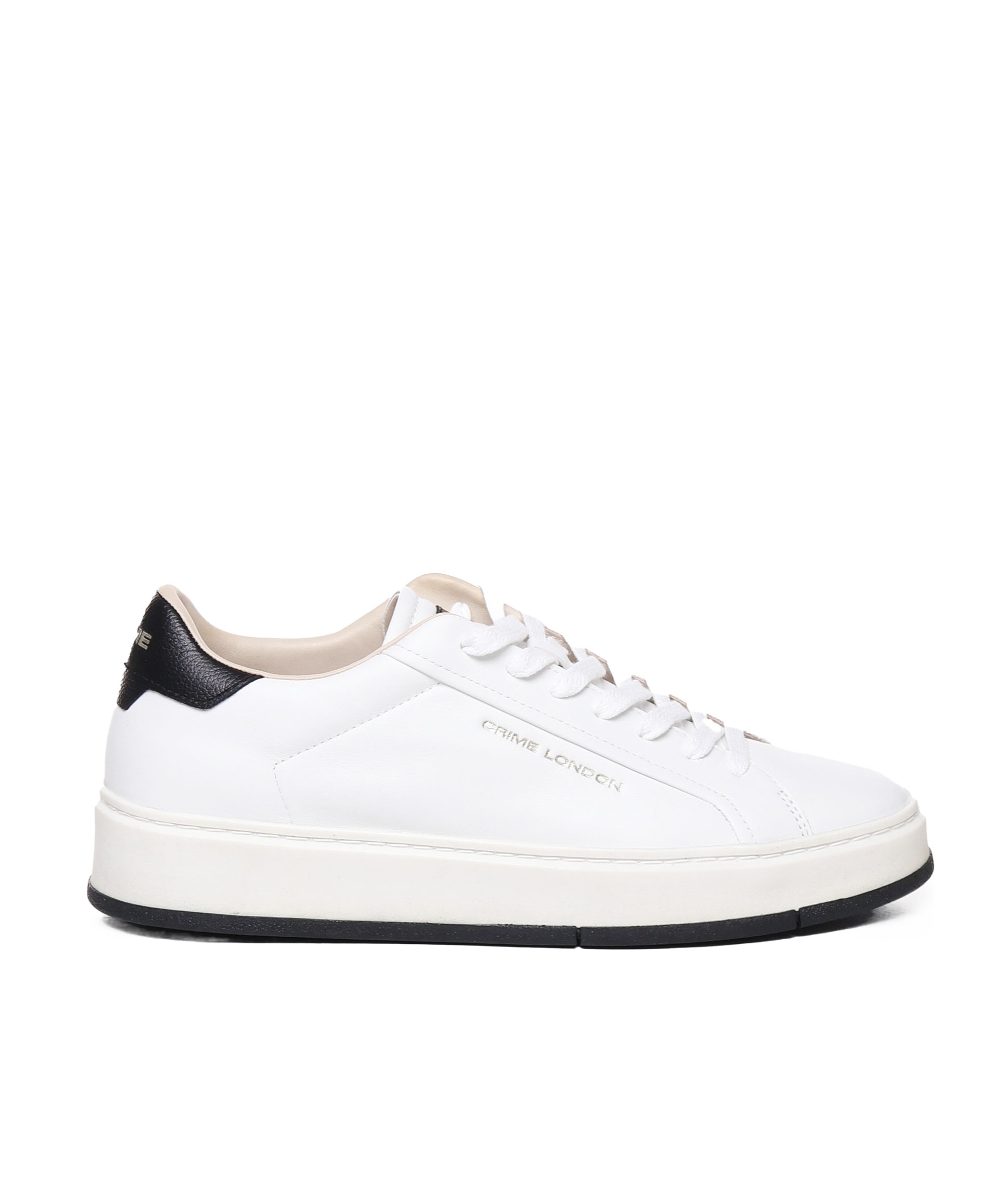 Crime London Sneakers In Calfskin In White