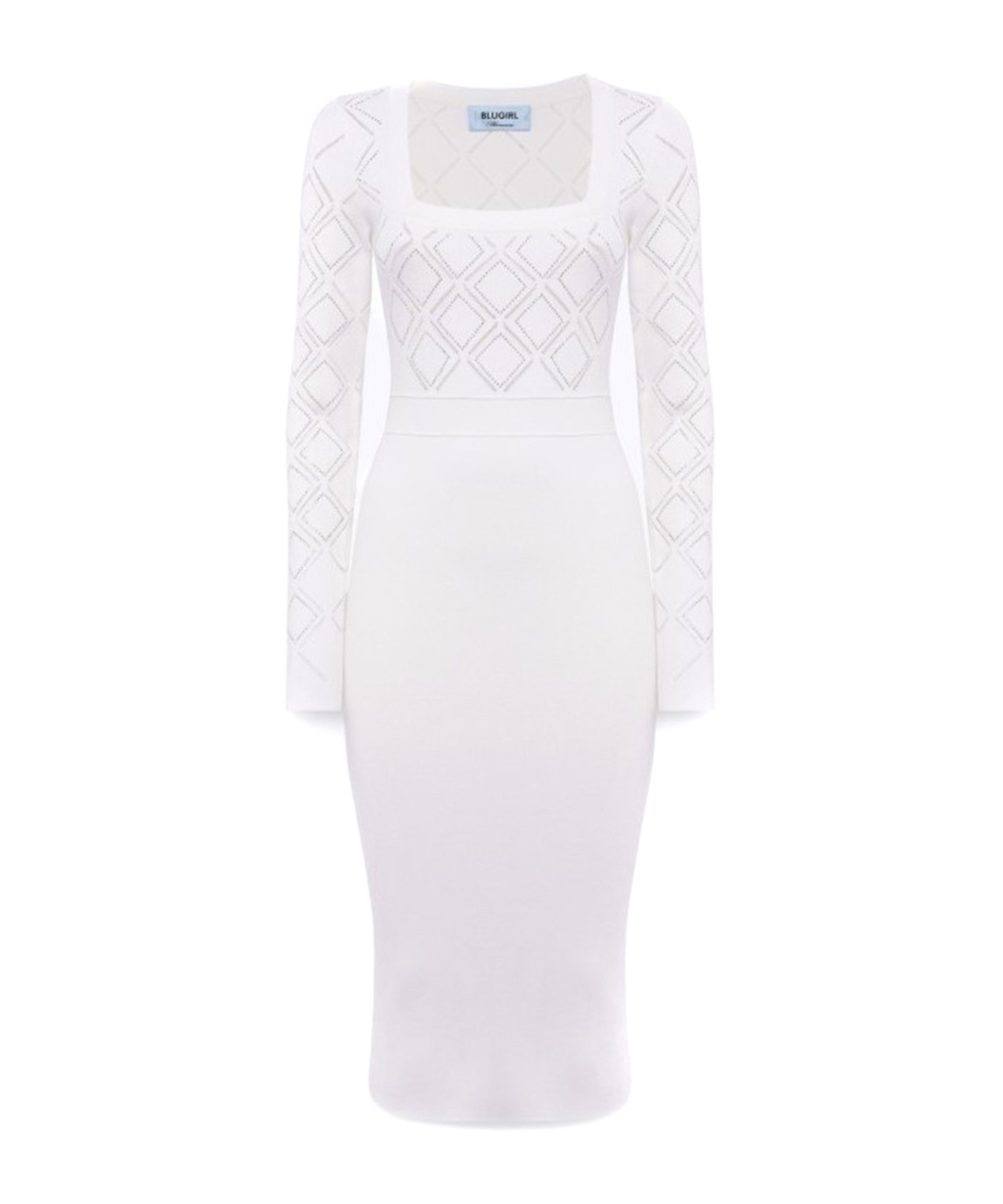 Blugirl Long-sleeved Dress In White