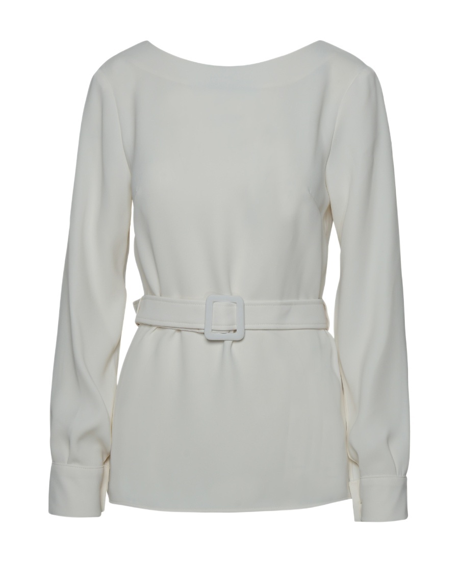 P.a.r.o.s.h White Polyester Blouse In Gray