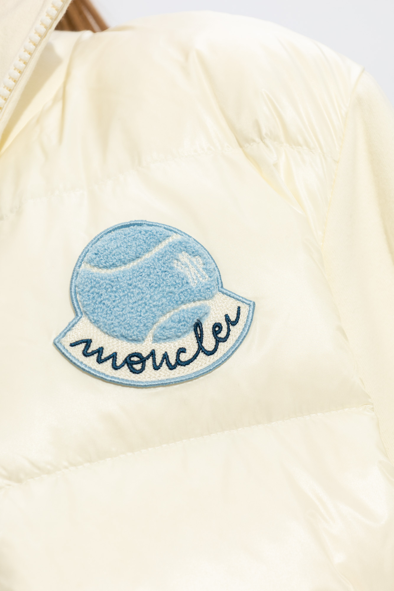 Moncler Logo-patch Padded-panel Jacket In White