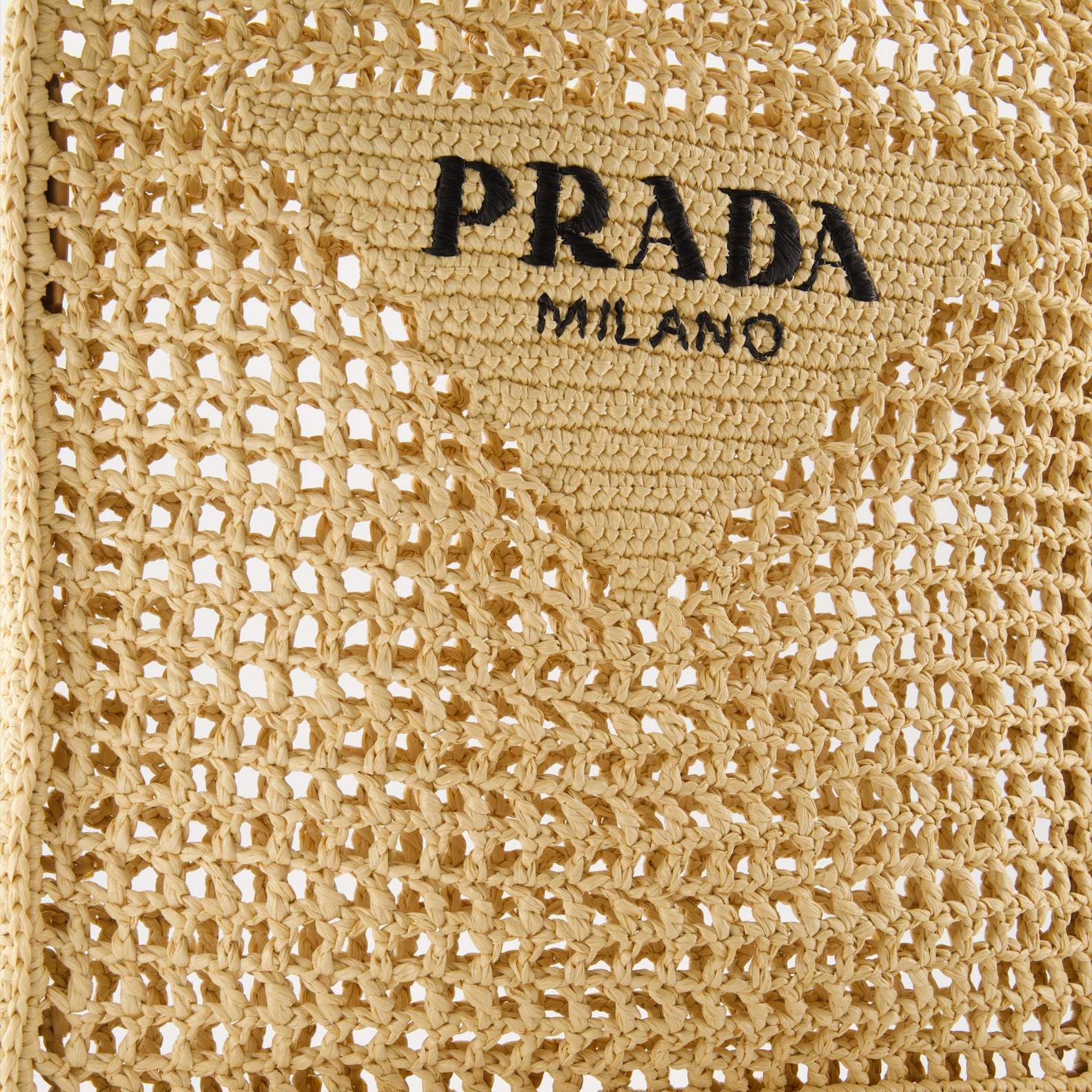 Shop Prada Crochet Tote Bag In Nude