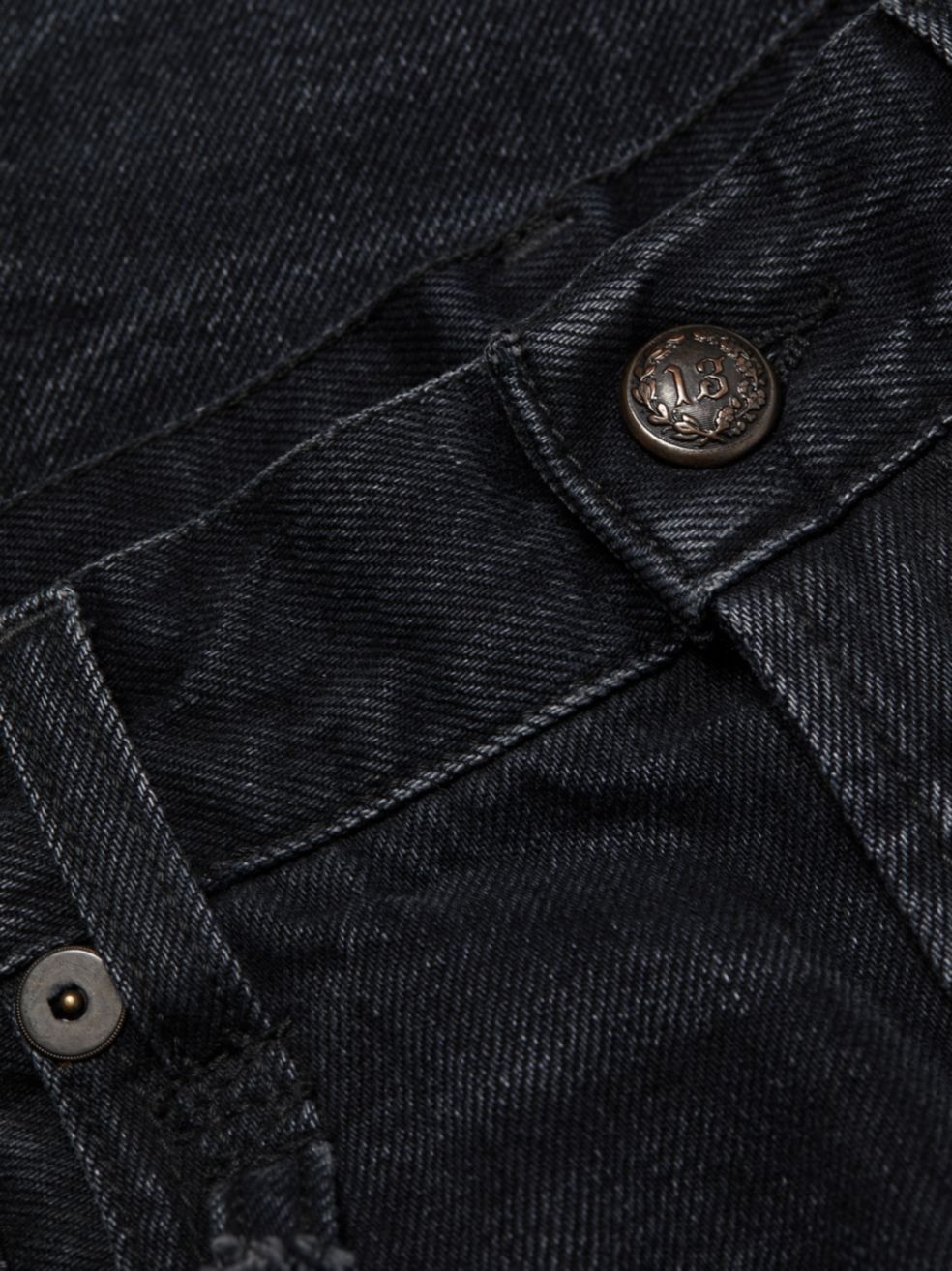 R13 R13 LOGO PATCH BOYFRIEND JEANS