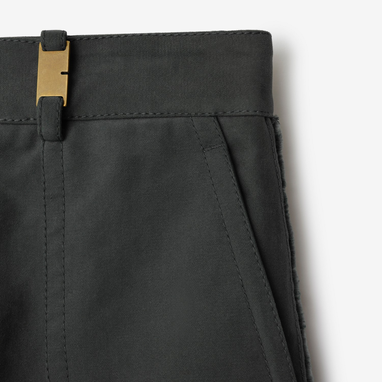 Burberry Ash Coloured Trousers With Lapels In Black