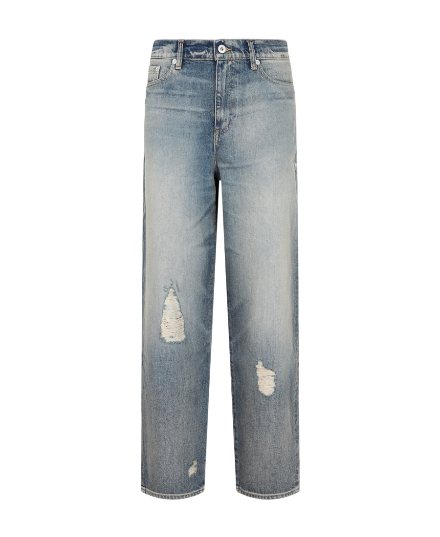 Kenzo Loose Tapered Jeans In Gray