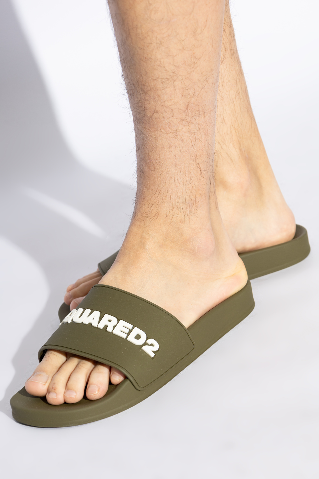 DSQUARED2 DSQUARED2 LOGO EMBOSSED SLIP-ON SLIDES