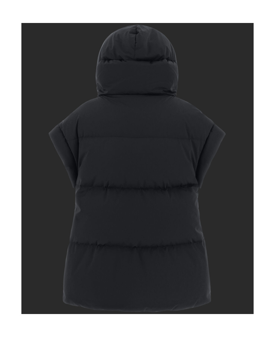 Herno Short-sleeved High-neck Down Jacket In Black