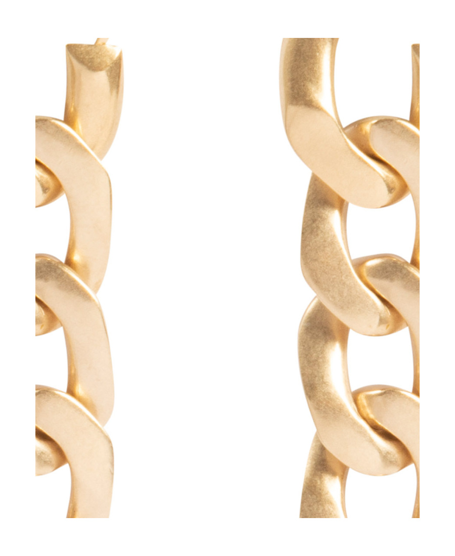 Maison Margiela Curb-chain Drop Earrings In Yellow