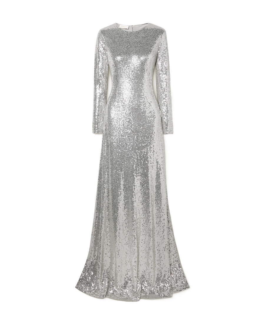 Michael Kors Sequined Plain Dress Dress In Gray