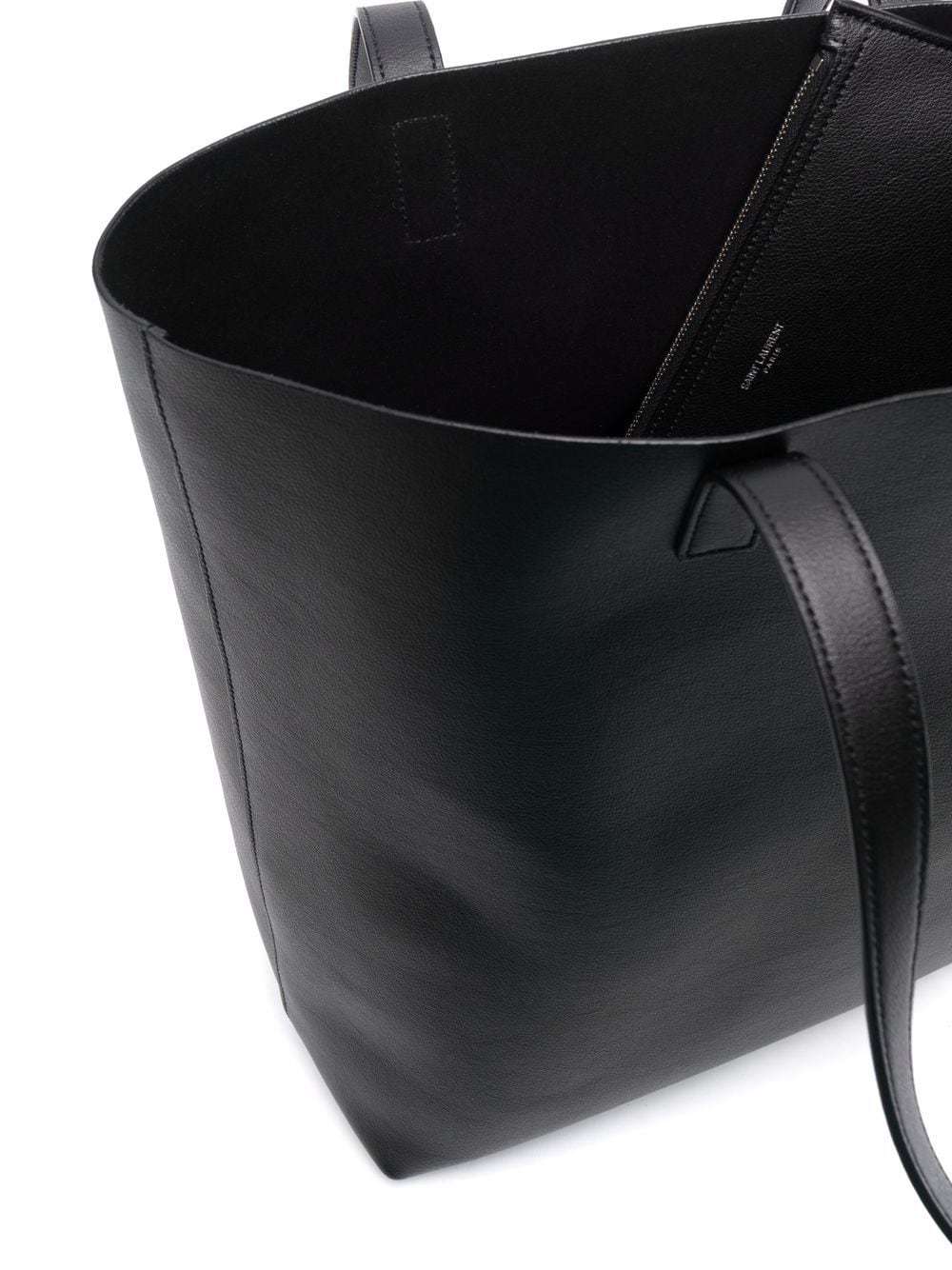 Saint Laurent Bold Rectangular Tote Bag With Dual Handles In Black