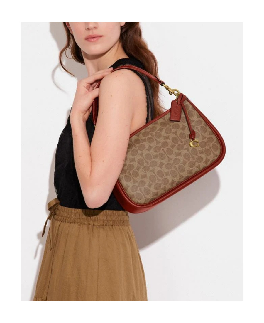 Coach Logo Shoulder Bag In Brown