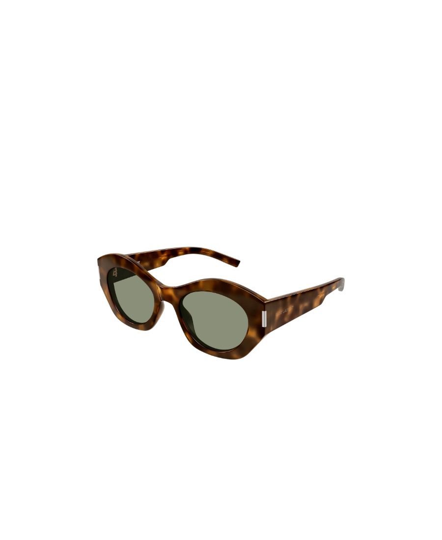 Saint Laurent Logo Acetate Cat-eye Sunglasses In Black