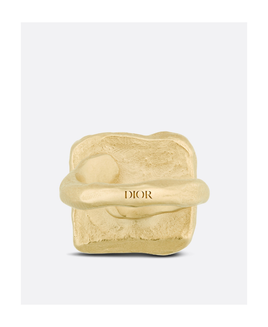 Dior Logo Ring In Yellow