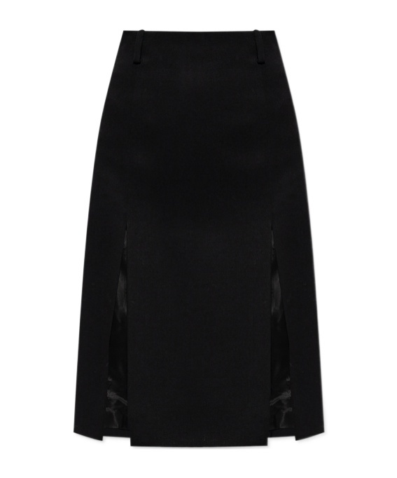 Attico Front Slit Skirt In Black