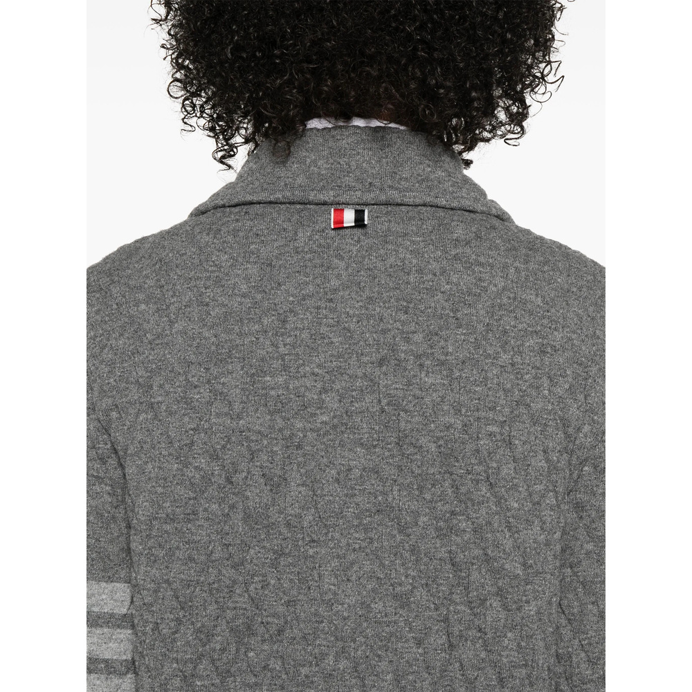 Thom Browne Long Sleeve Casual Jacket In Gray