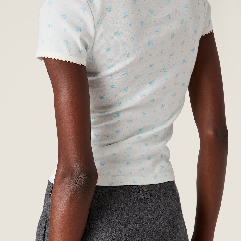 Miu Miu T-shirt And Polo Shirt In White