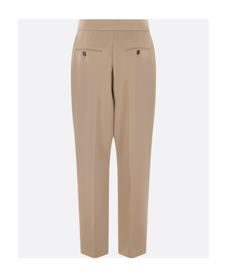 Marni Pleated Cropped-leg Trousers In Nude