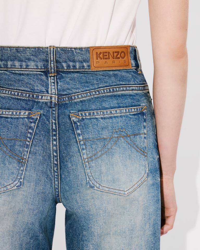 Kenzo Belt-loop Jeans In Blue