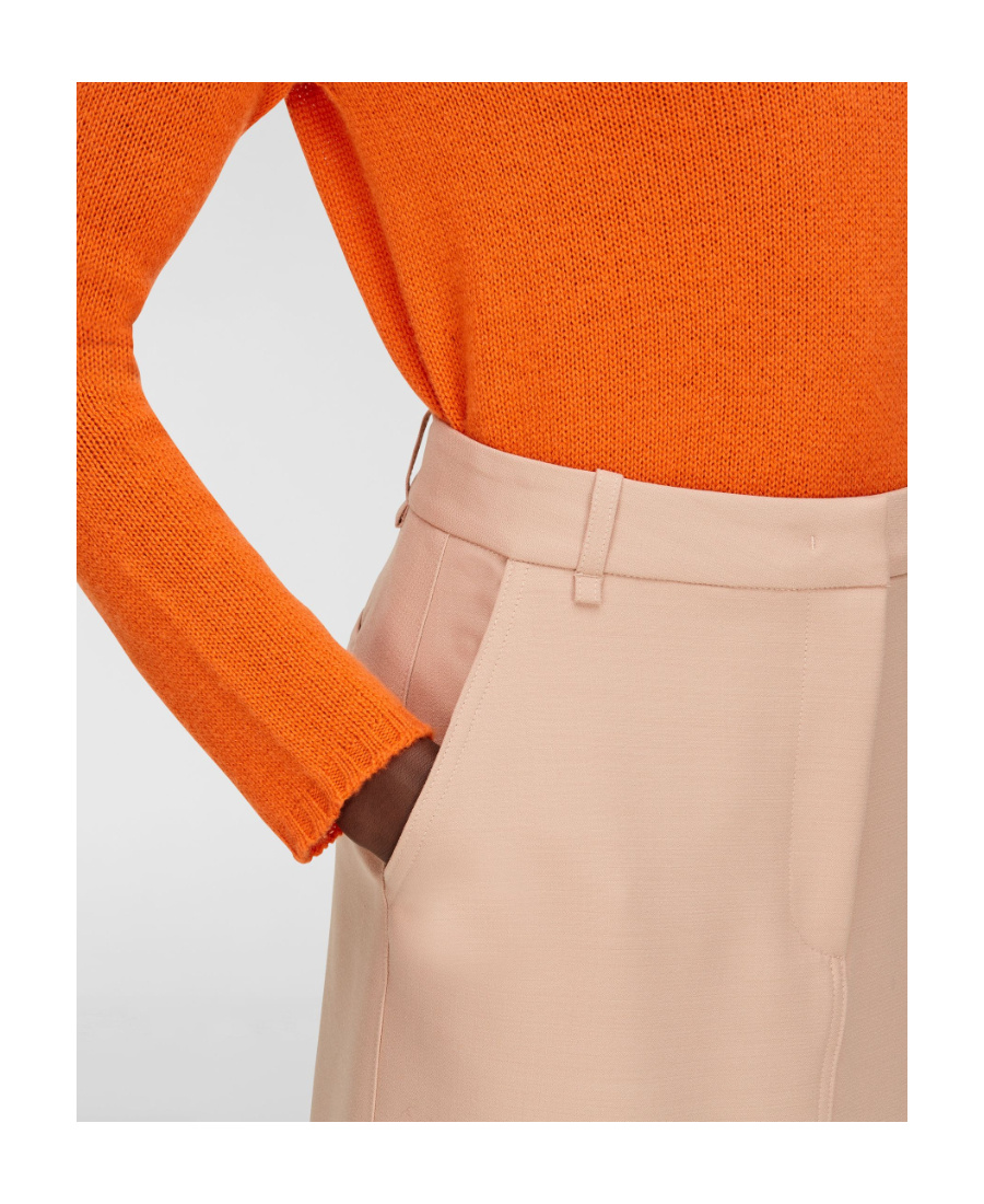 Shop Fabiana Filippi Macramé Midi Skirt In Nude