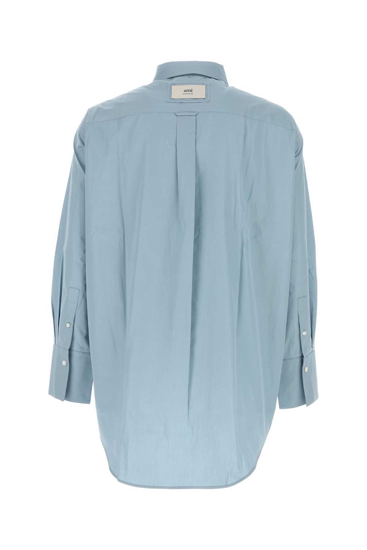 Ami Alexandre Mattiussi Poplin Button-down Shirt In Blue
