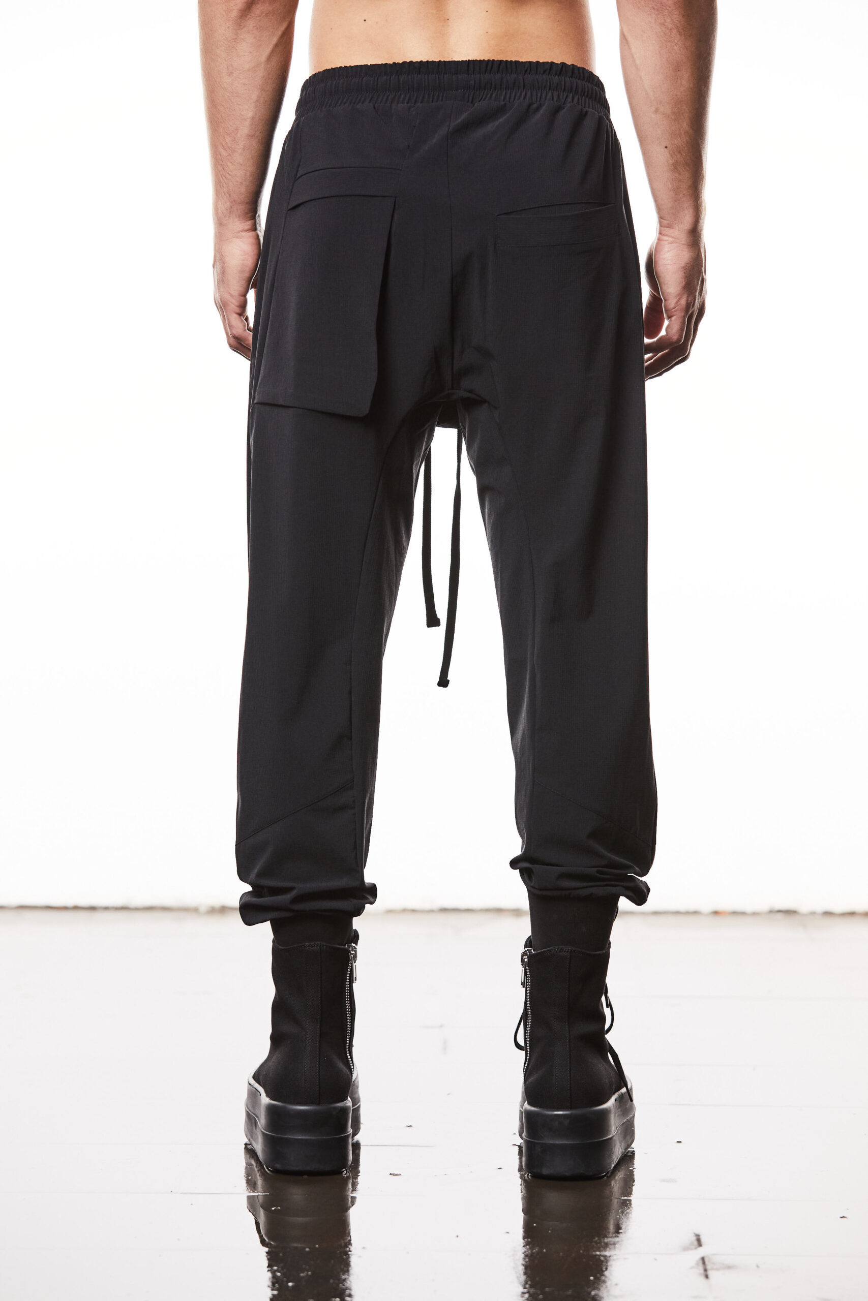 Thom Krom Elastic Waist Casual Pants In Black