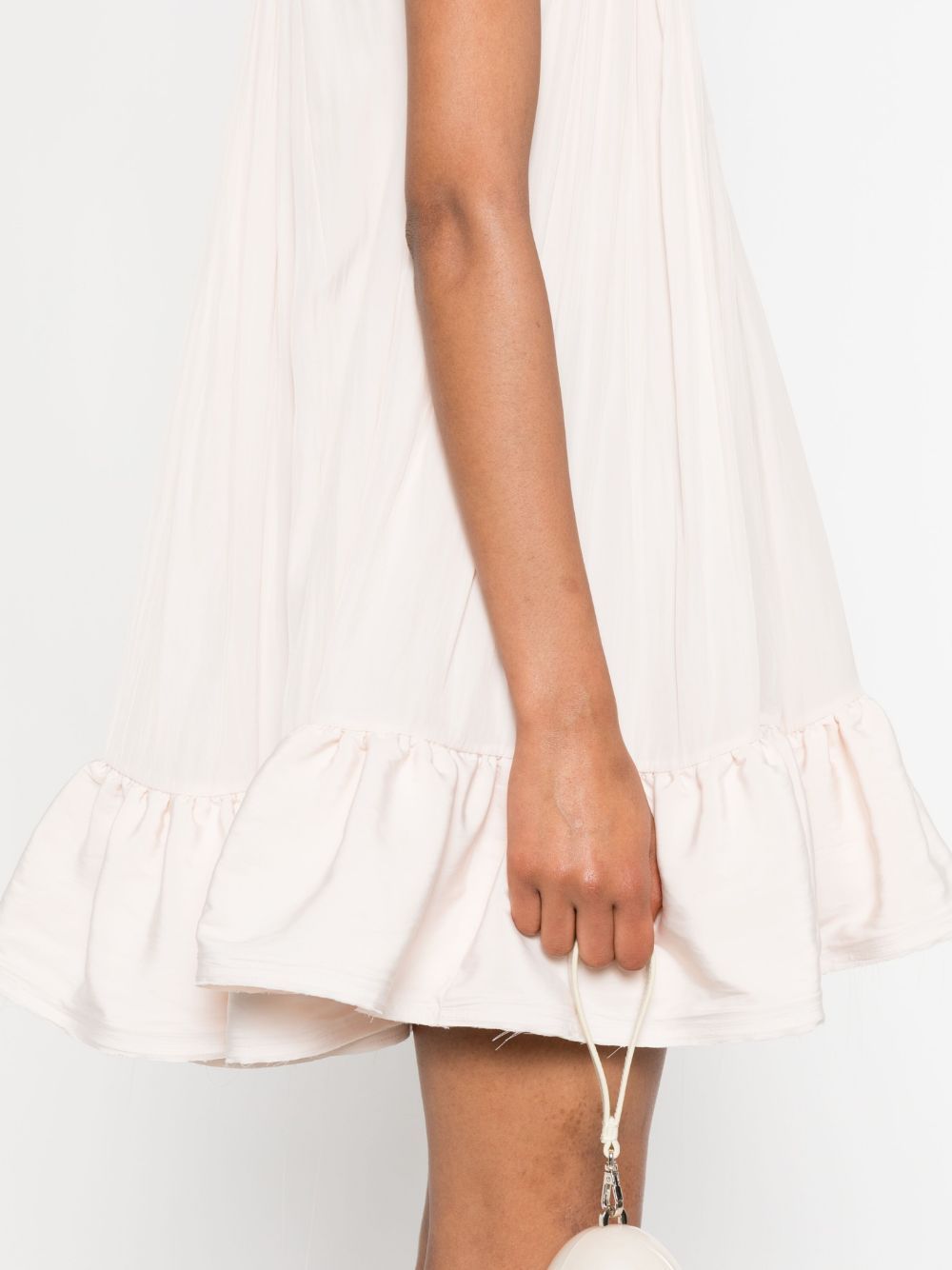 Lanvin Frill-neck Ruffled Mini Dress In White