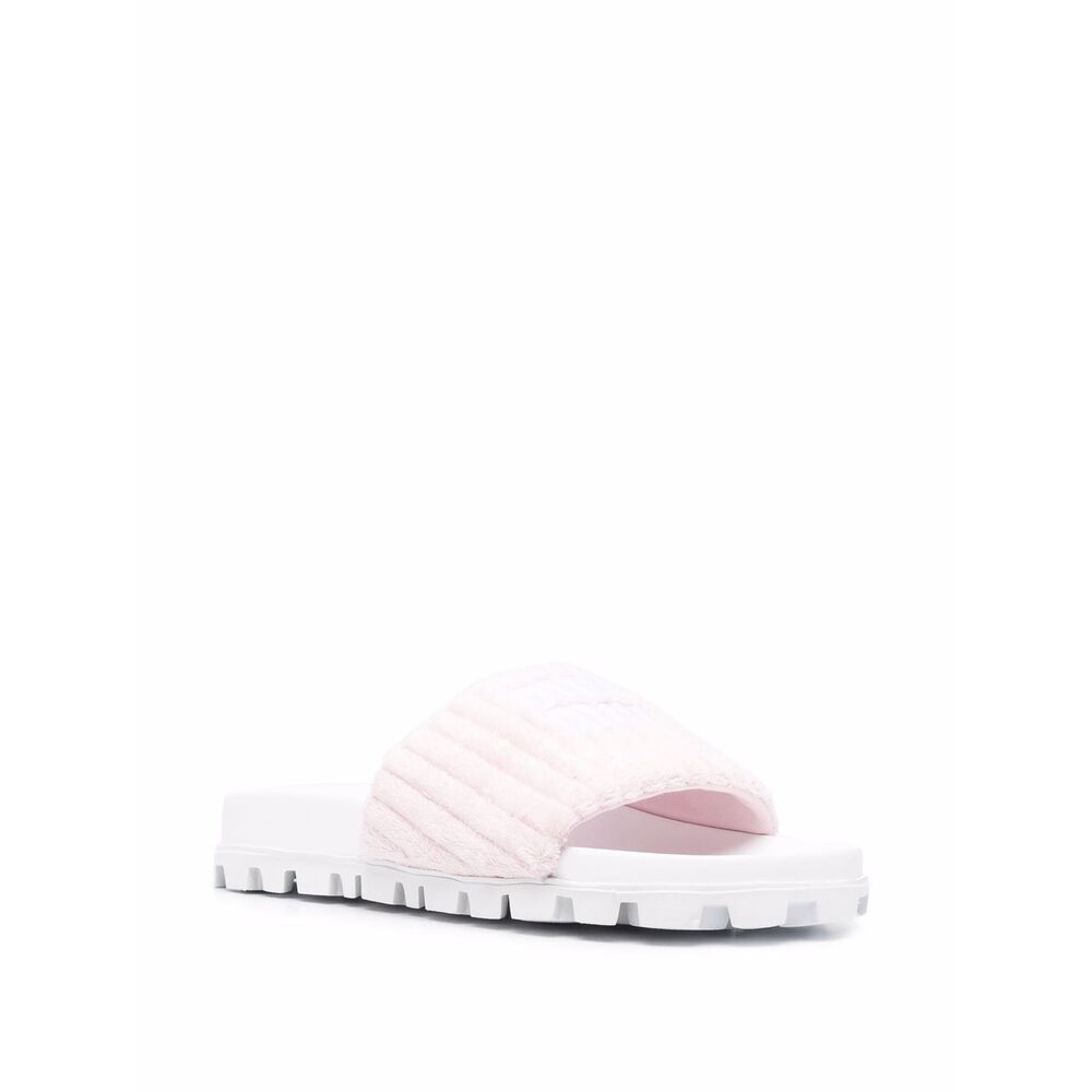 Miu Miu Logo Flip-flops In White