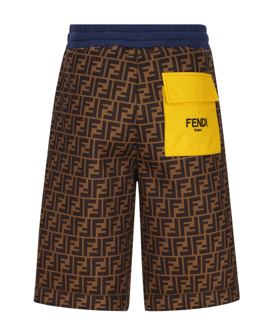 FENDI FENDI KIDS FF MOTIF DRAWSTRING SHORTS