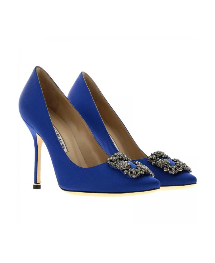 Manolo Blahnik Pointed-toe Mid-height Stiletto Pumps With Decorative Embellishment In Animal Print