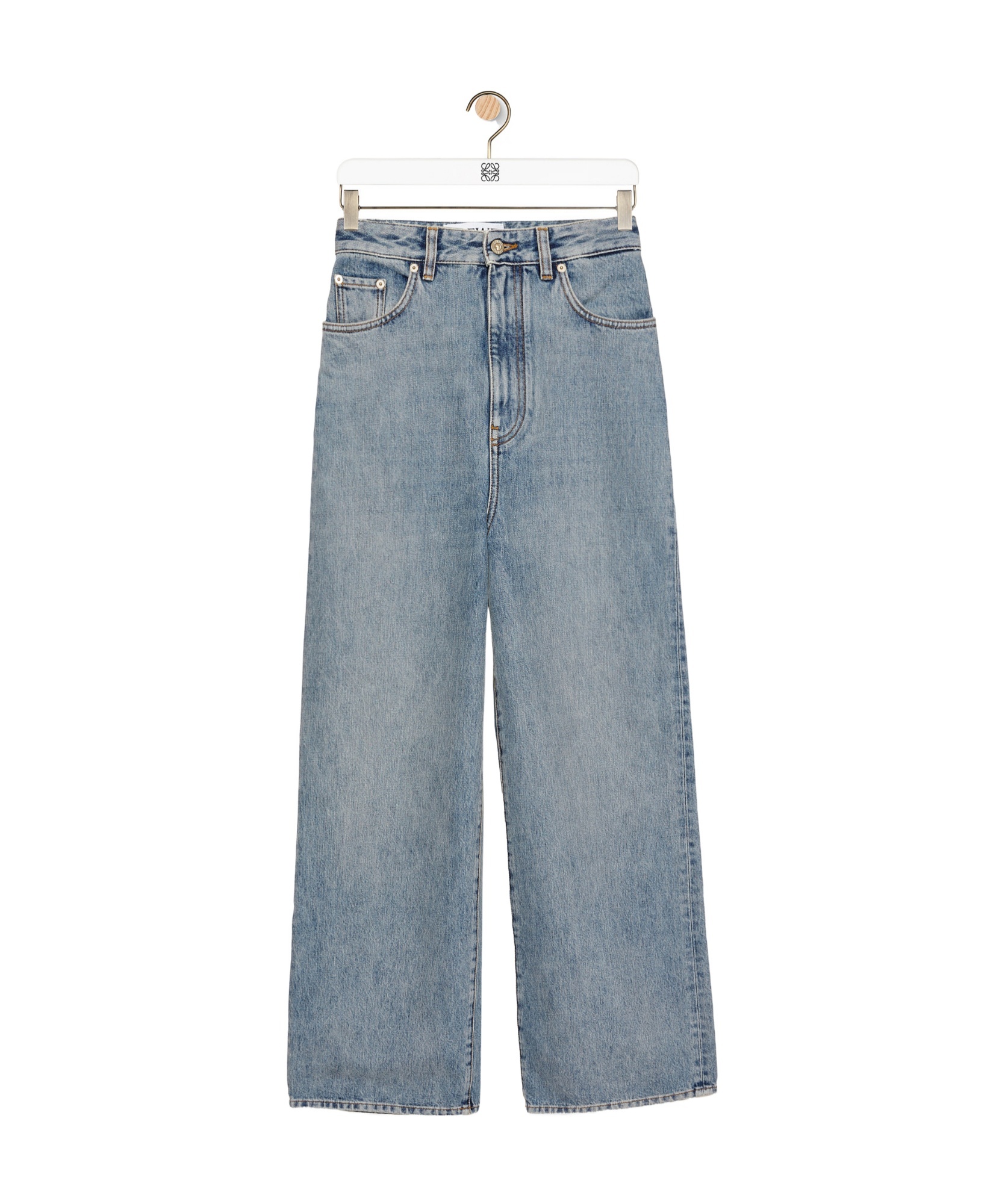 Loewe High Waisted Jeans In Denim In Blue