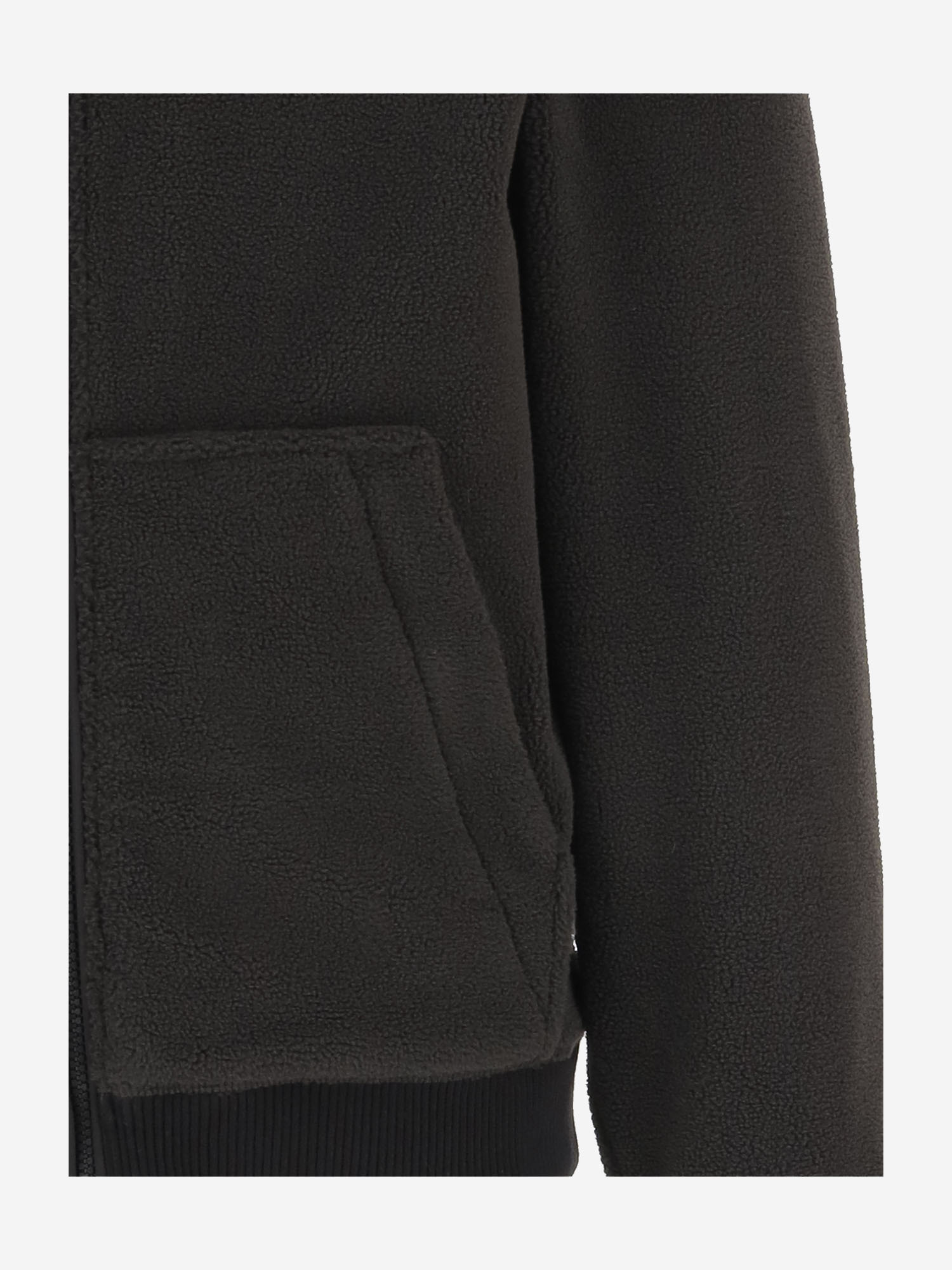 Woolrich Black Zip-up Logo Hoodie In Black