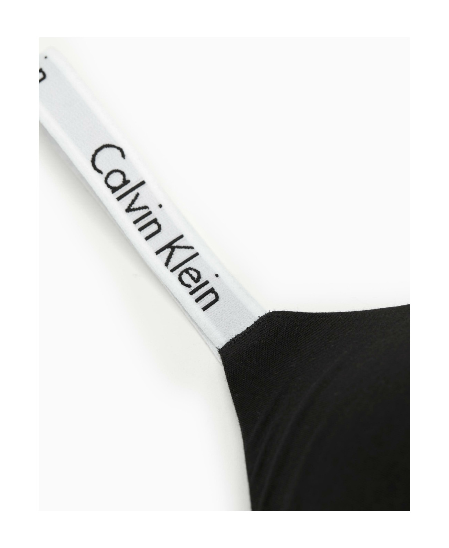 Calvin Klein Modern Cotton Unlined Triangle Bralette In Black
