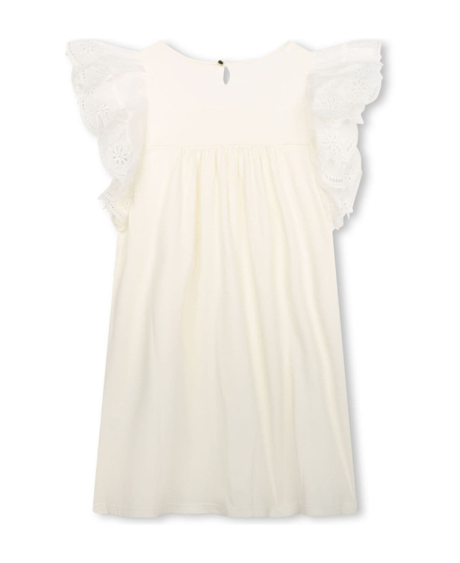 Chloé Eyelets Lace Dress In White