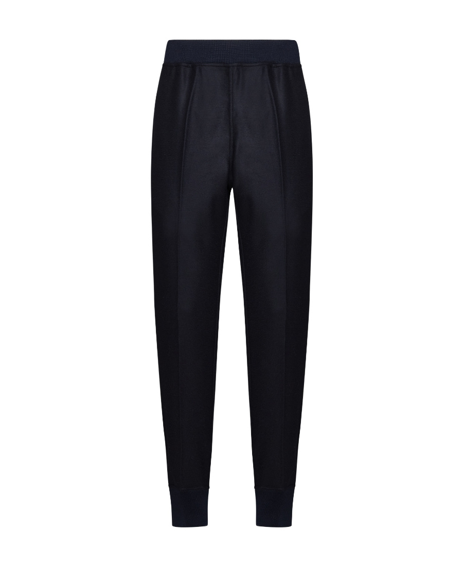 Jil Sander Elasticated Wool Track Pants In Black