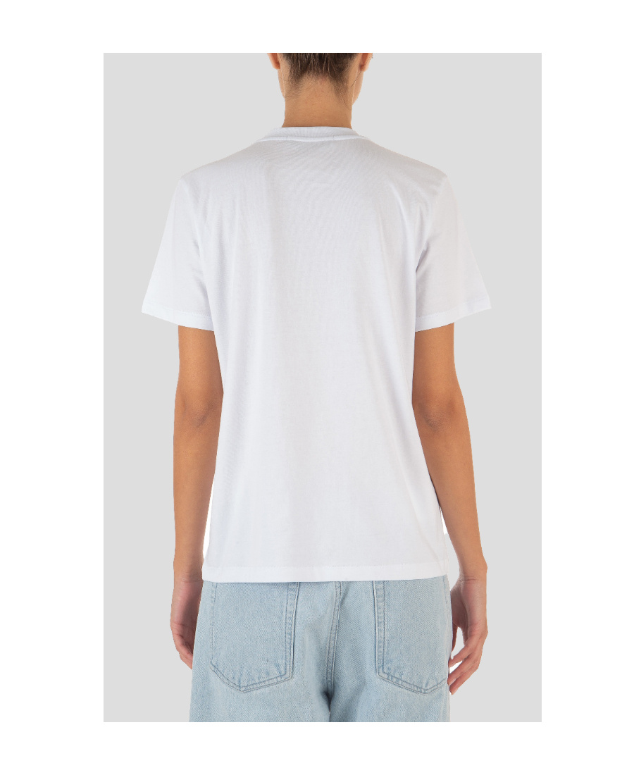 Msgm Logo Short-sleeved T-shirt In White