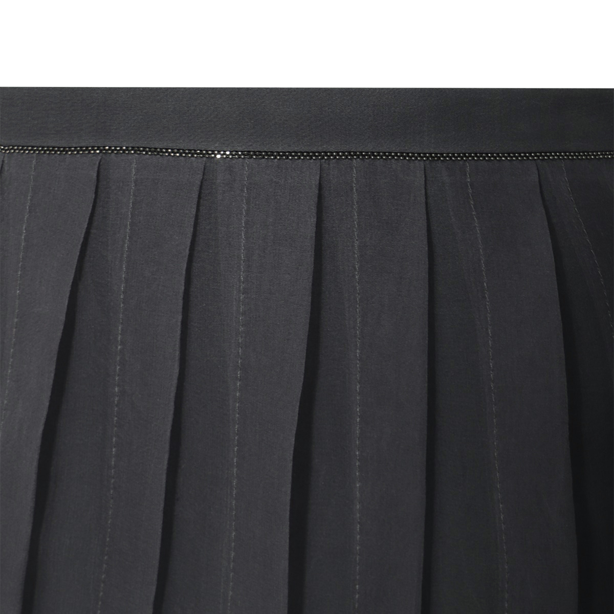 Brunello Cucinelli Pleated Mid-length Skirt In Black