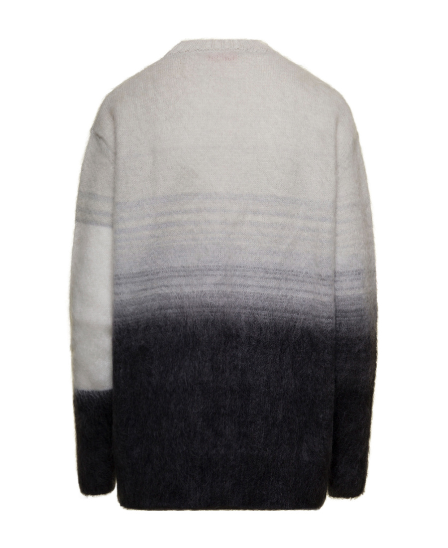 Off-white Mohair Helvetica Logo Wool Blend Sweater In Multi