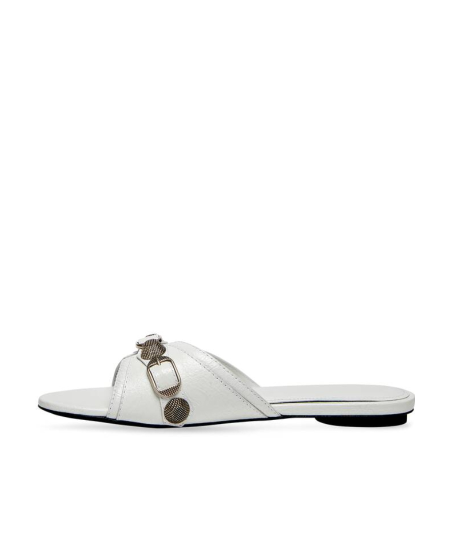 BALENCIAGA WOMEN'S CAGOLE SANDAL IN WHITE