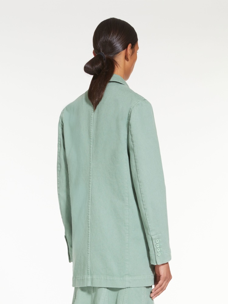 Max Mara Double-breasted Casual Jacket In Green