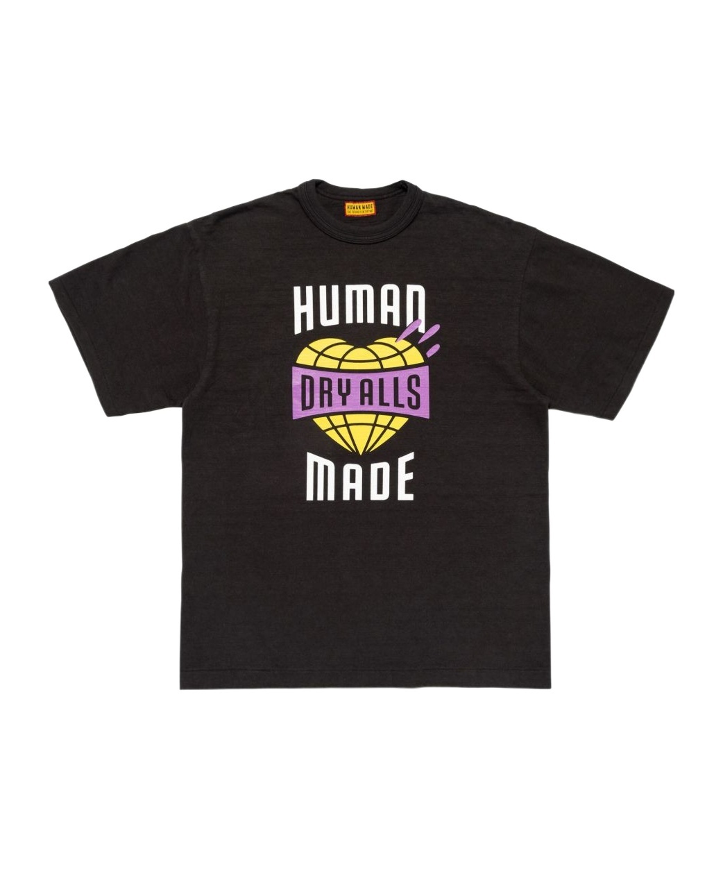Human Made Heart-globe Graphic T-shirt In Black