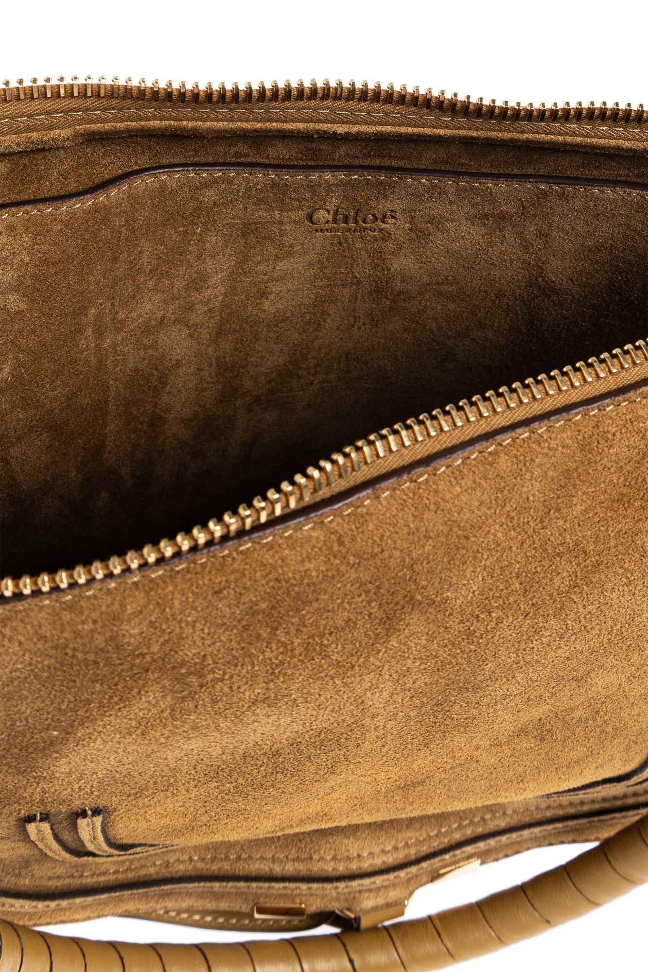 Chloé Medium Flap Shoulder Bag In Sand