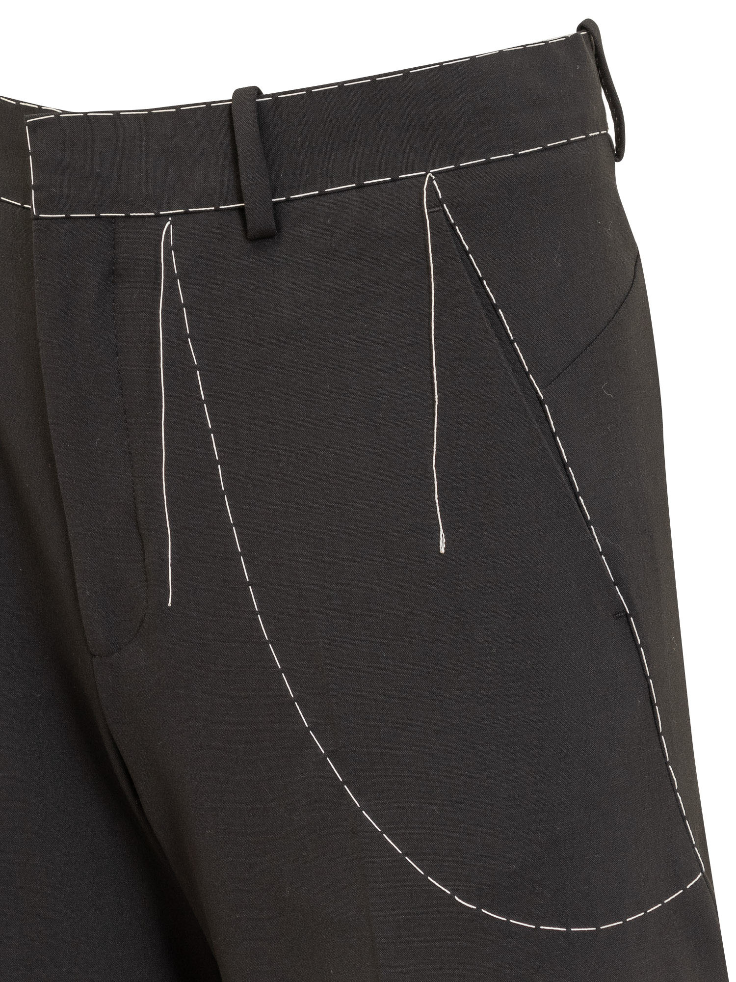 Off-white Stitch Tailored Trousers In Black