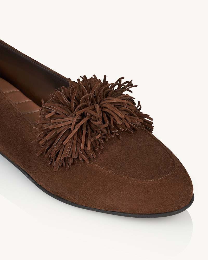 Aquazzura Suede Loafers In Brown