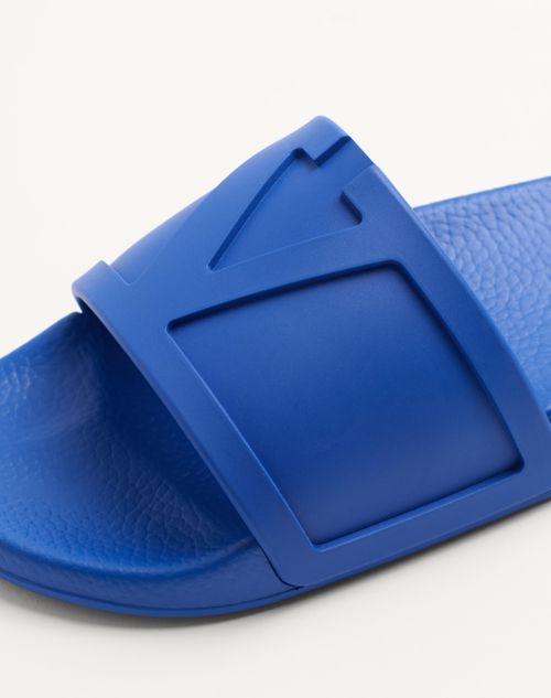 Valentino Garavani Men Coolside Pool Slides In Blue