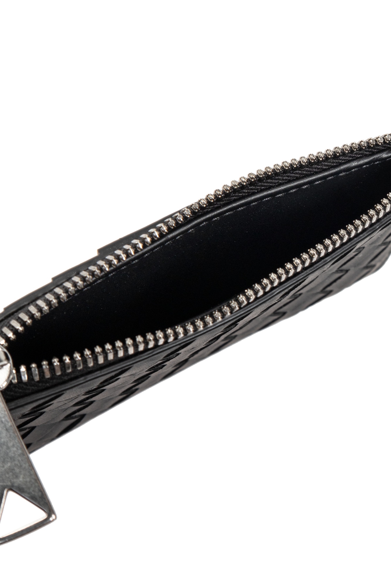 Bottega Veneta Zipper Card Bag In Black