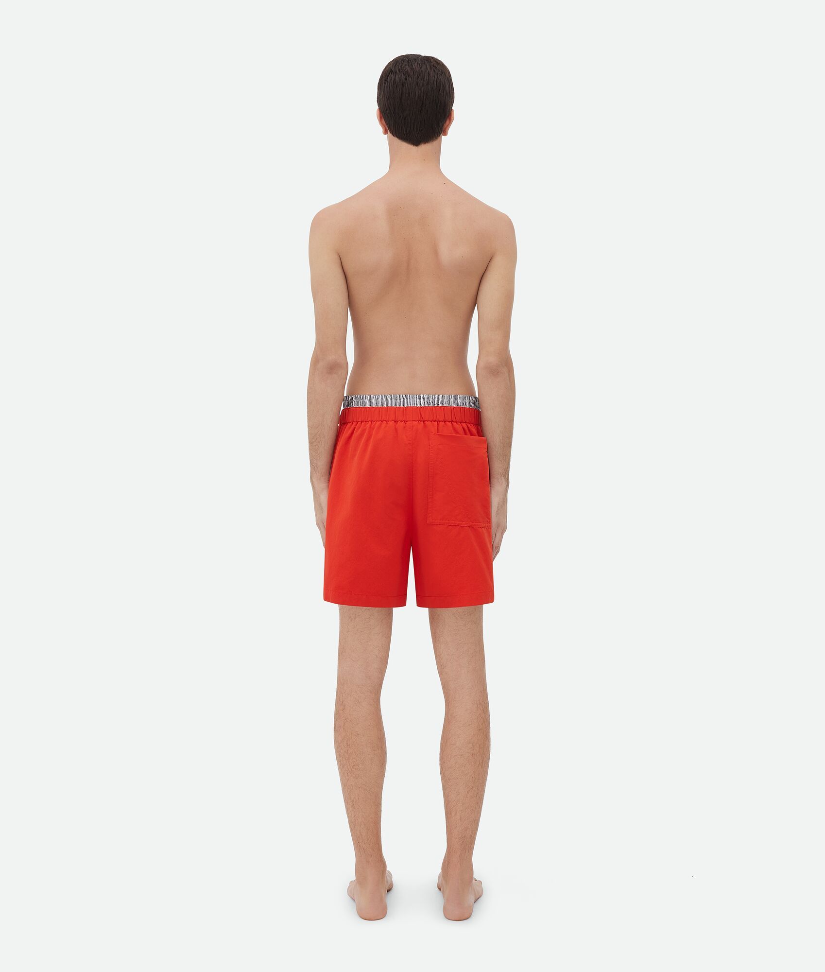 Bottega Veneta Loose Waist Swimming Trunks In Red